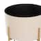 White Metal Contemporary Planter with Gold Legs Set